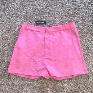 NWT PrettyLittleThing Women’s Hot Pink Tailored High-Waist Dressy Shorts Size 12